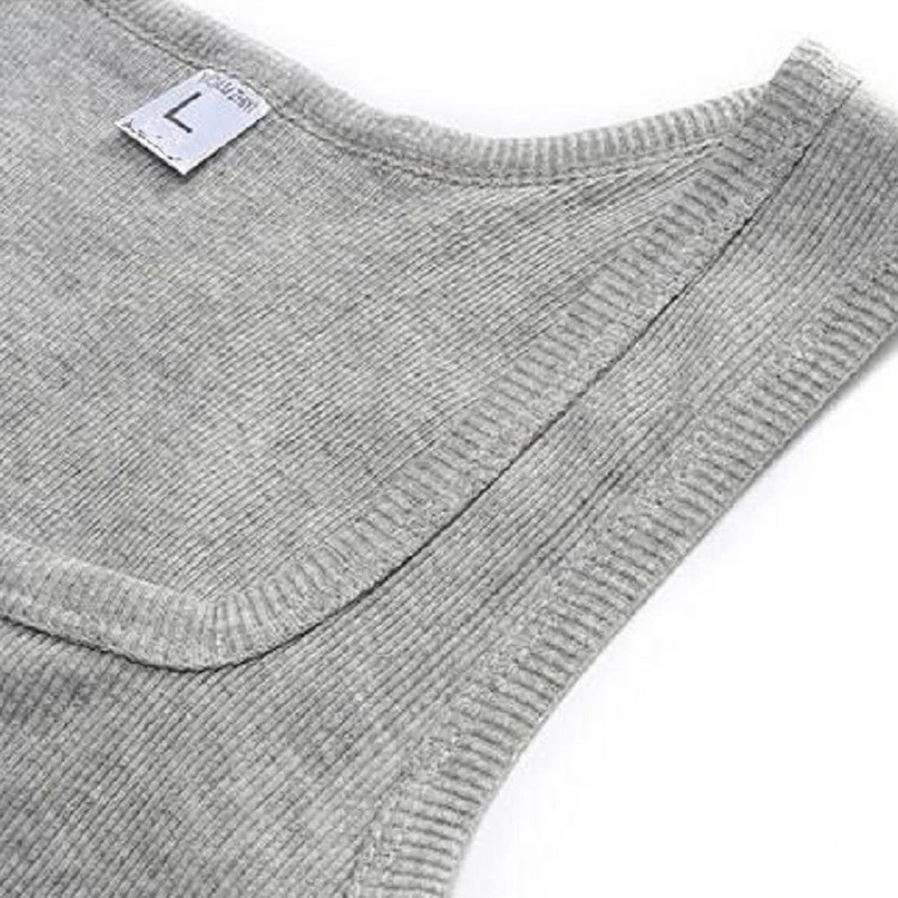 2020 Plus Size Men’s Sleeveless Tank Top – Black / White / Gray